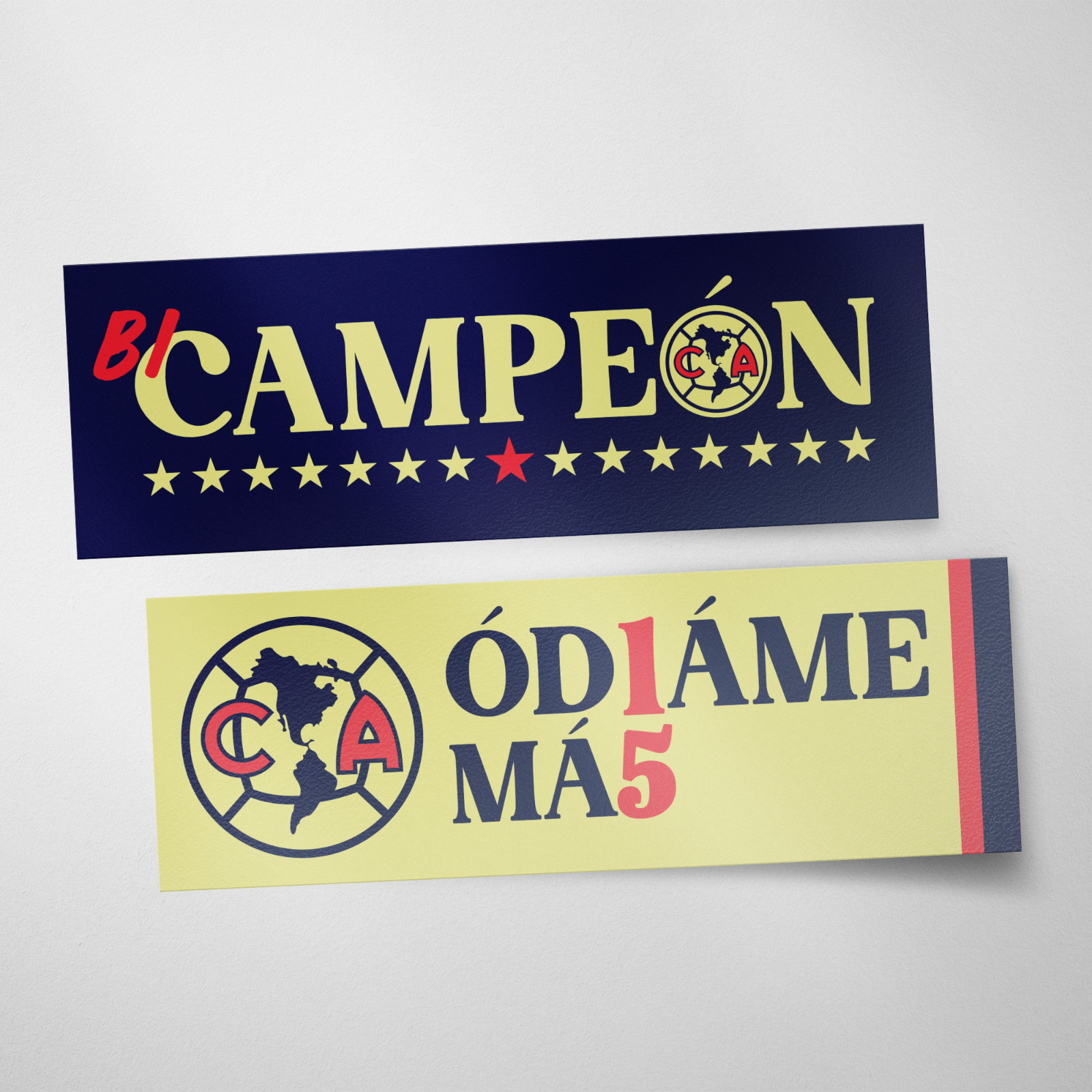 2 pack -Club America BiCampeon 2024 Mexico Bumper Sticker Calcamonia Soccer 15