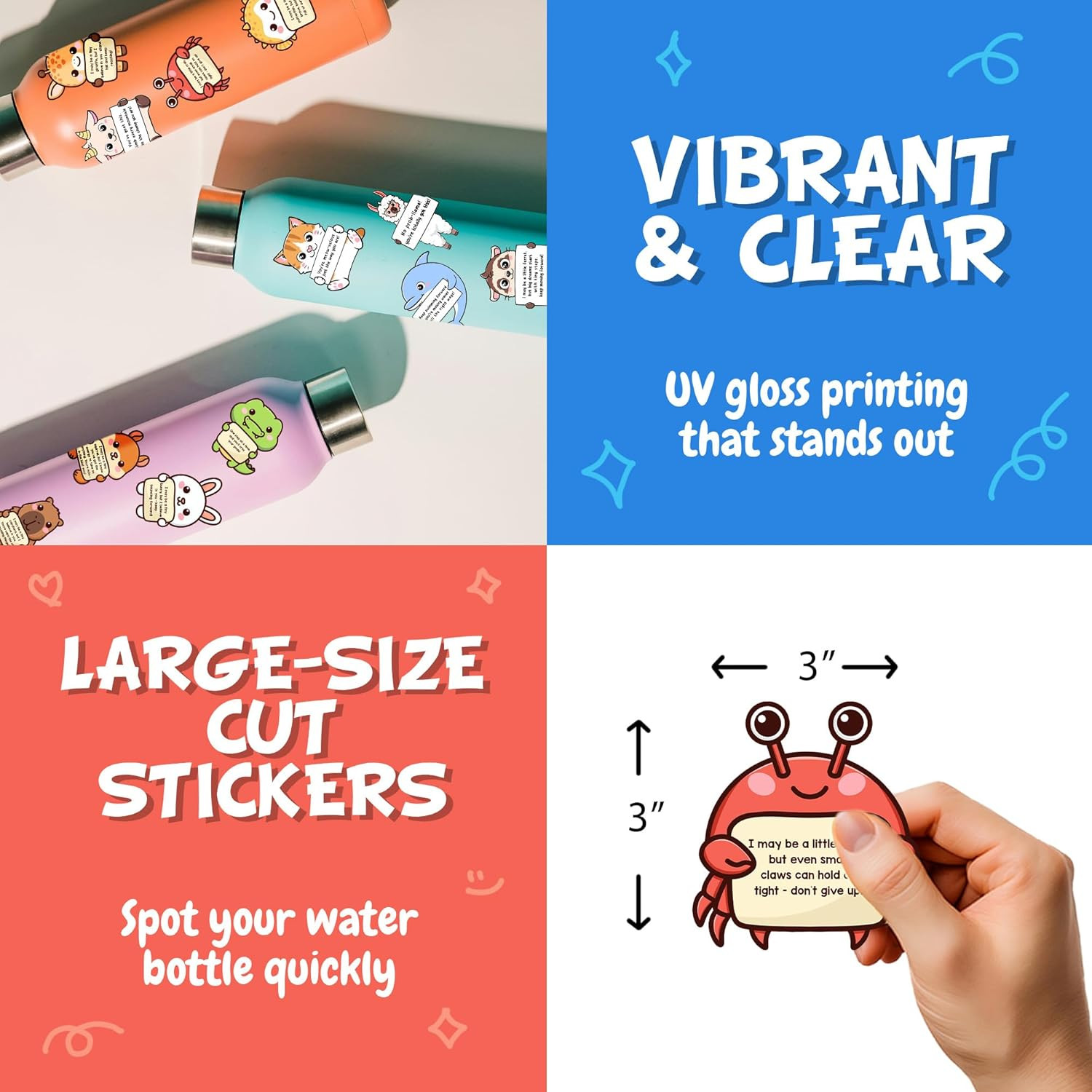 50PCS Emotional Support Animal Stickers by – Affirmation Sticker Pack for Adults
