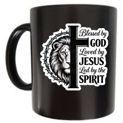 An Inspirational Religious Blessed By God High Quality Vinyl Sticker 3.3" x 3.7"