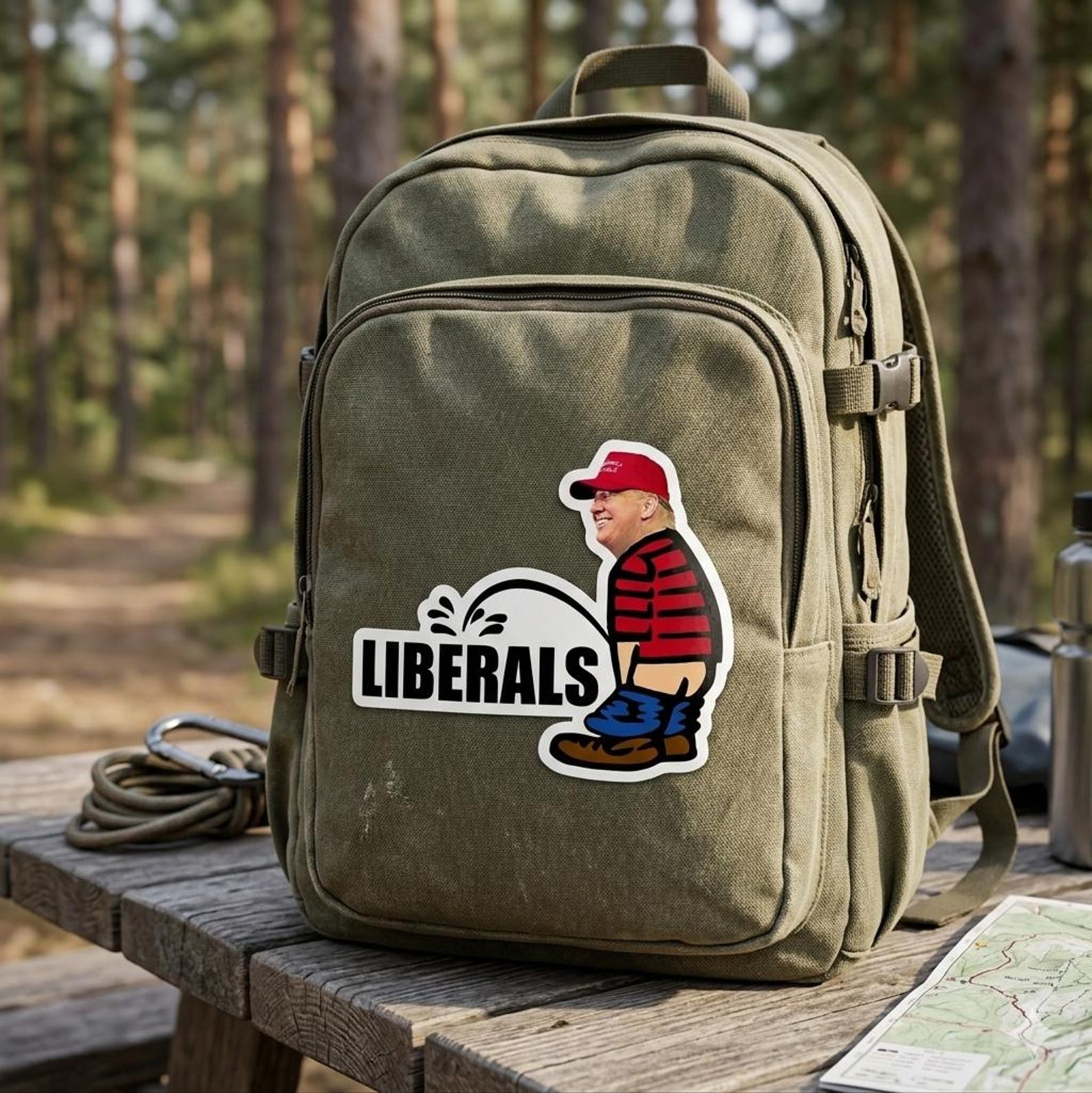 Funny Political Liberals Vinyl Sticker Decal 3×3.5" Waterproof Car Laptop USA