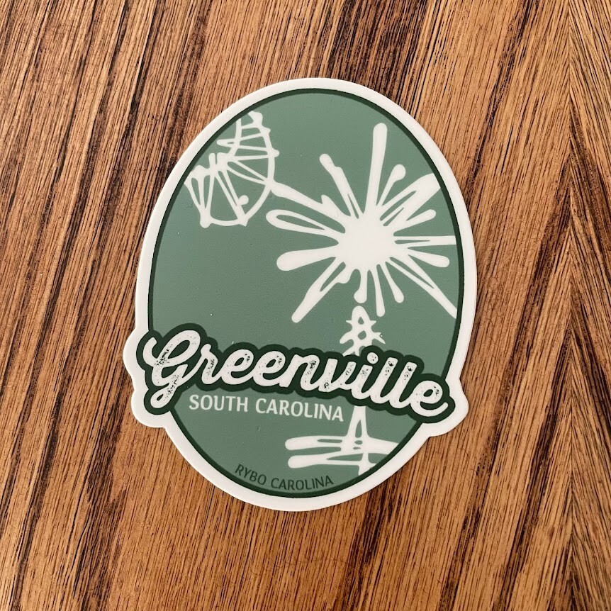 Greenville, SC South Carolina Palmetto Tree Sticker Decal – LOCAL ART