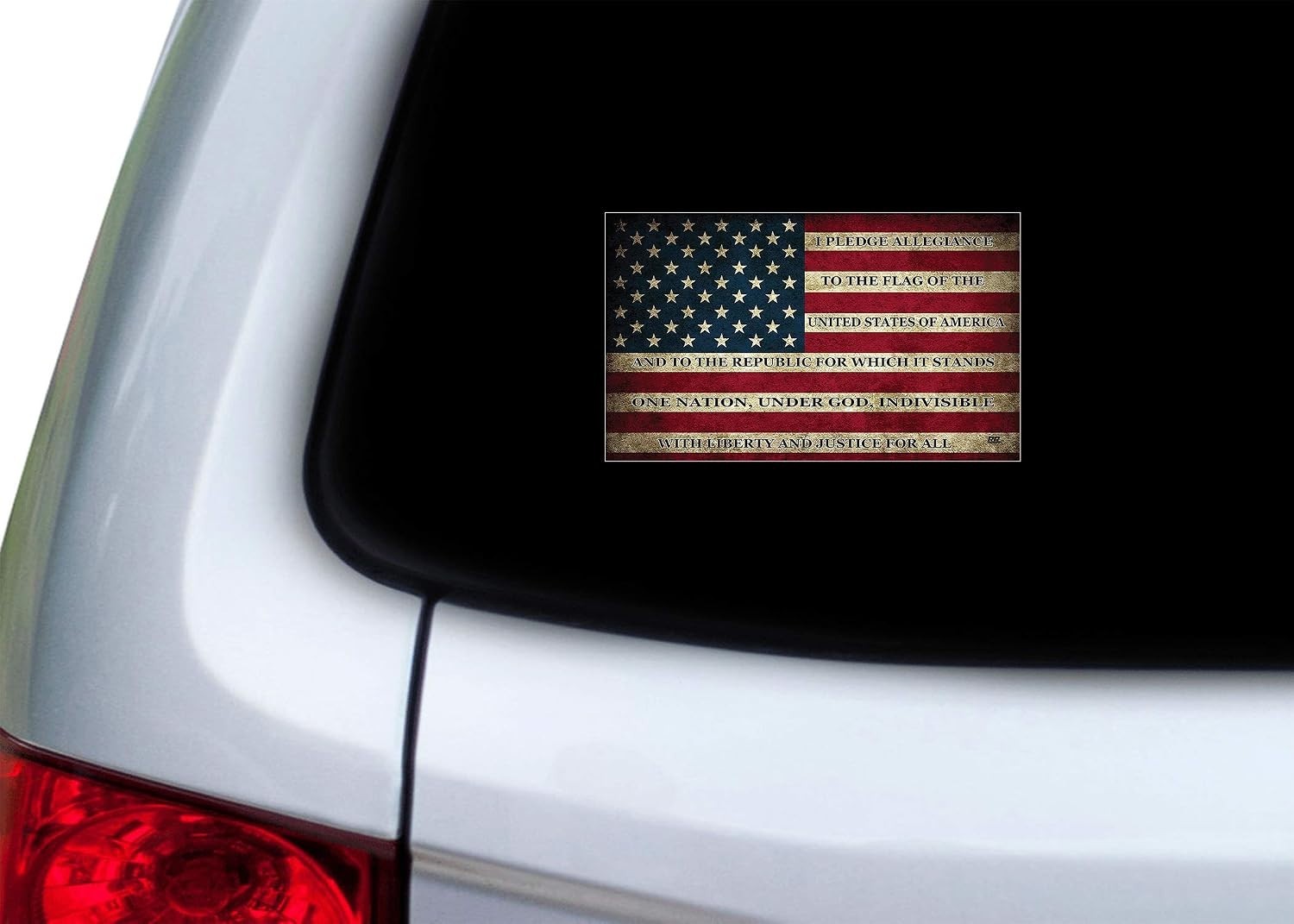 Patriotic Multicolor 3×5 Inch Vinyl Flag Bumper Sticker – Made in the USA