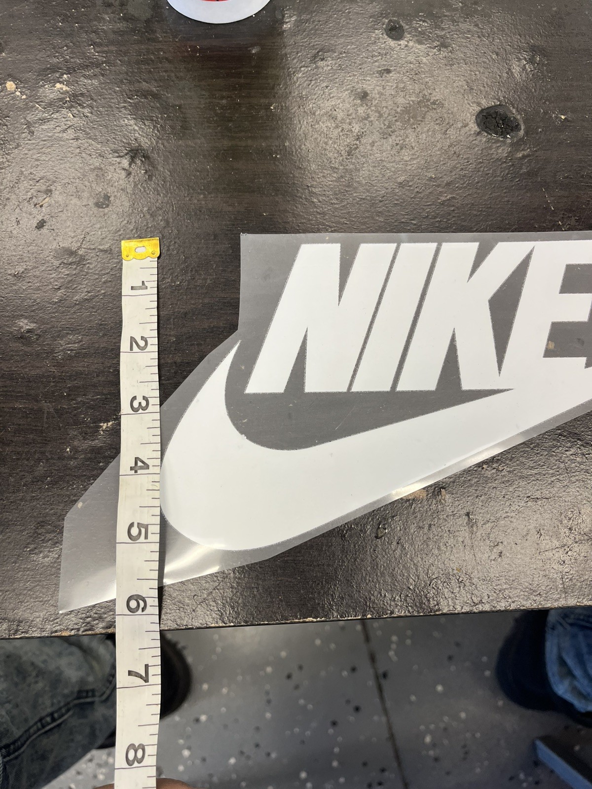 4x Nike Check Swoosh *WHITE* Iron On Vinyl Heat Transfer Decal HTV