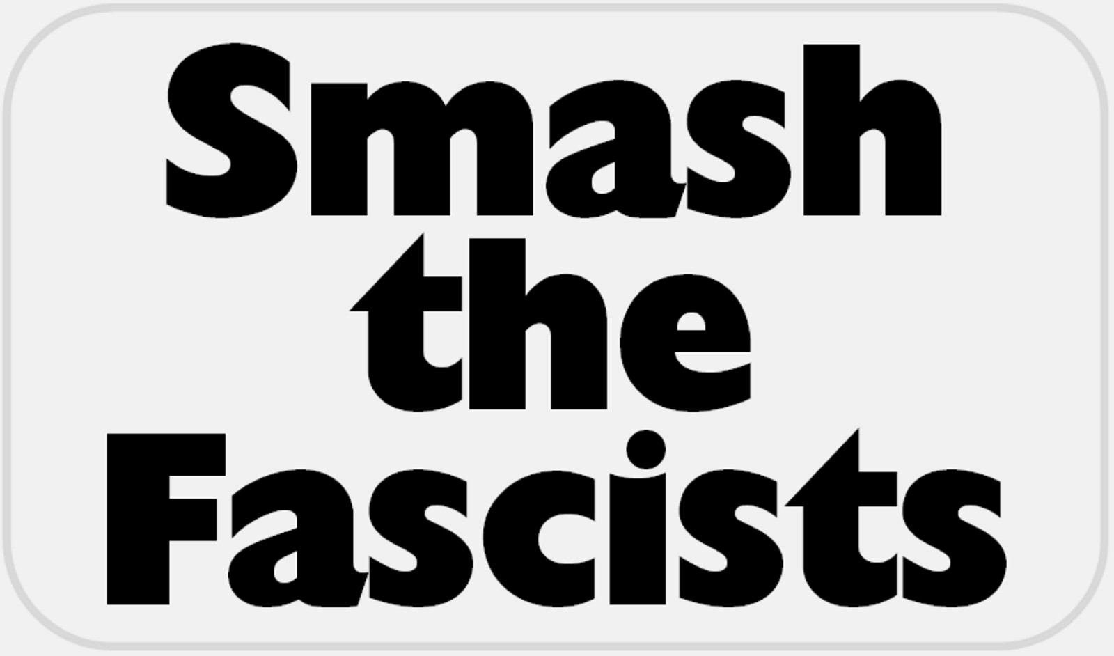 Smash The Fascists – 500 Stickers Pack 2.25 x 1.25 inches – Antifa Protest