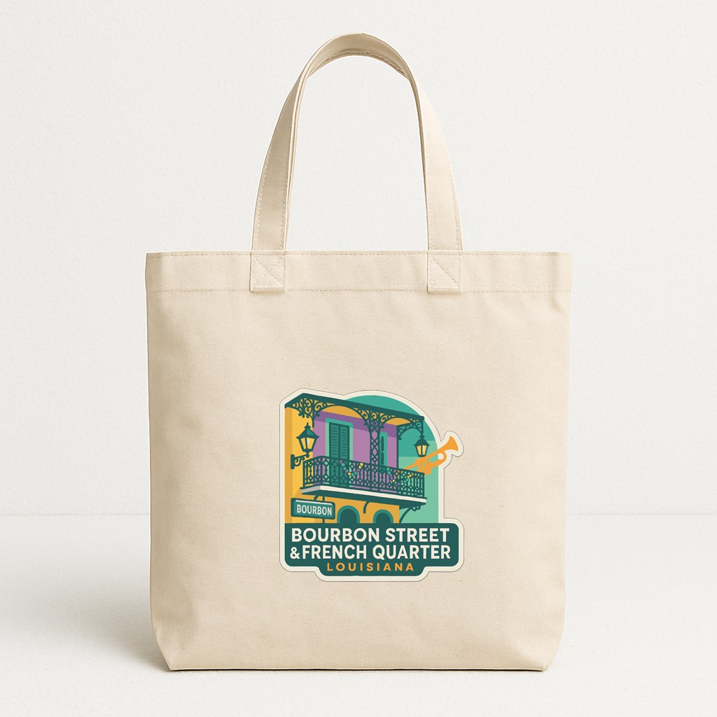 Bourbon Street & French Quarter LA Iron On Heat Transfer Vinyl HTV Symbolic