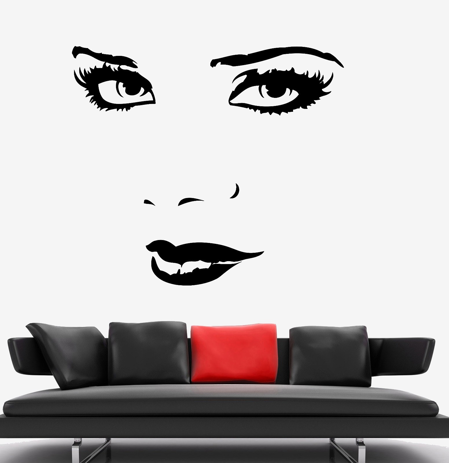 Wall Vinyl Decal Super Sexy Girls Look Lips Beauty Salon Amazing Decor z3749