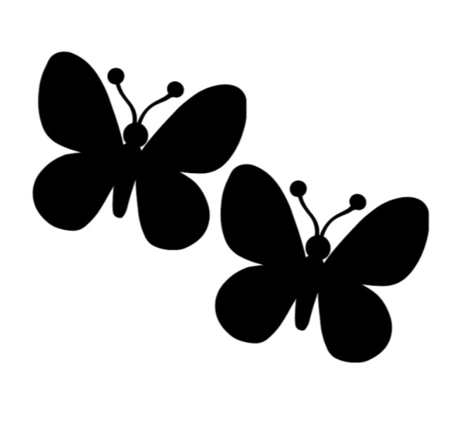 Cute Tiny Butterflies Vinyl Decal Sticker Rearview Mirror Car Truck Set of 2