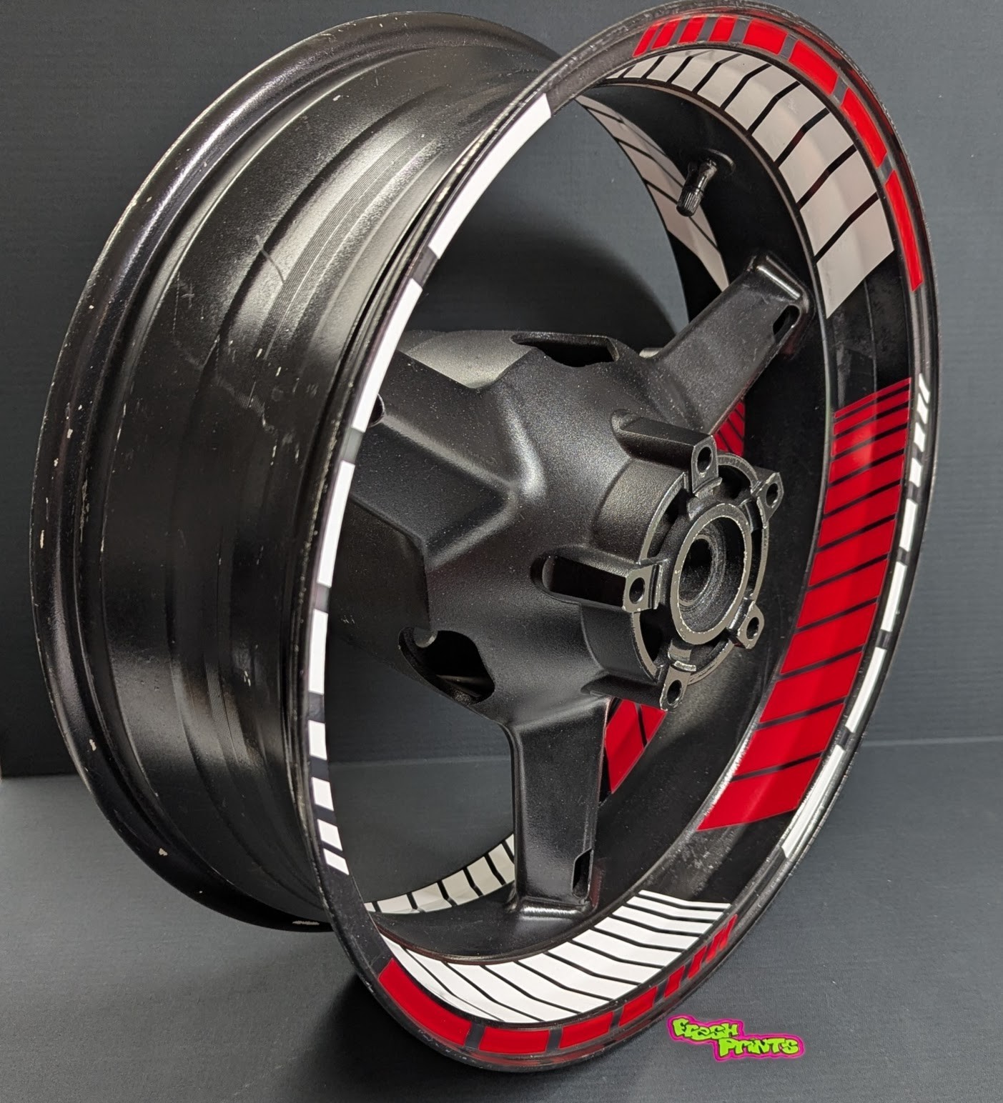 RED & WHITE Wheel Wrap Rim Stripes Inner Decals Tape Stickers for CBR 1000RR