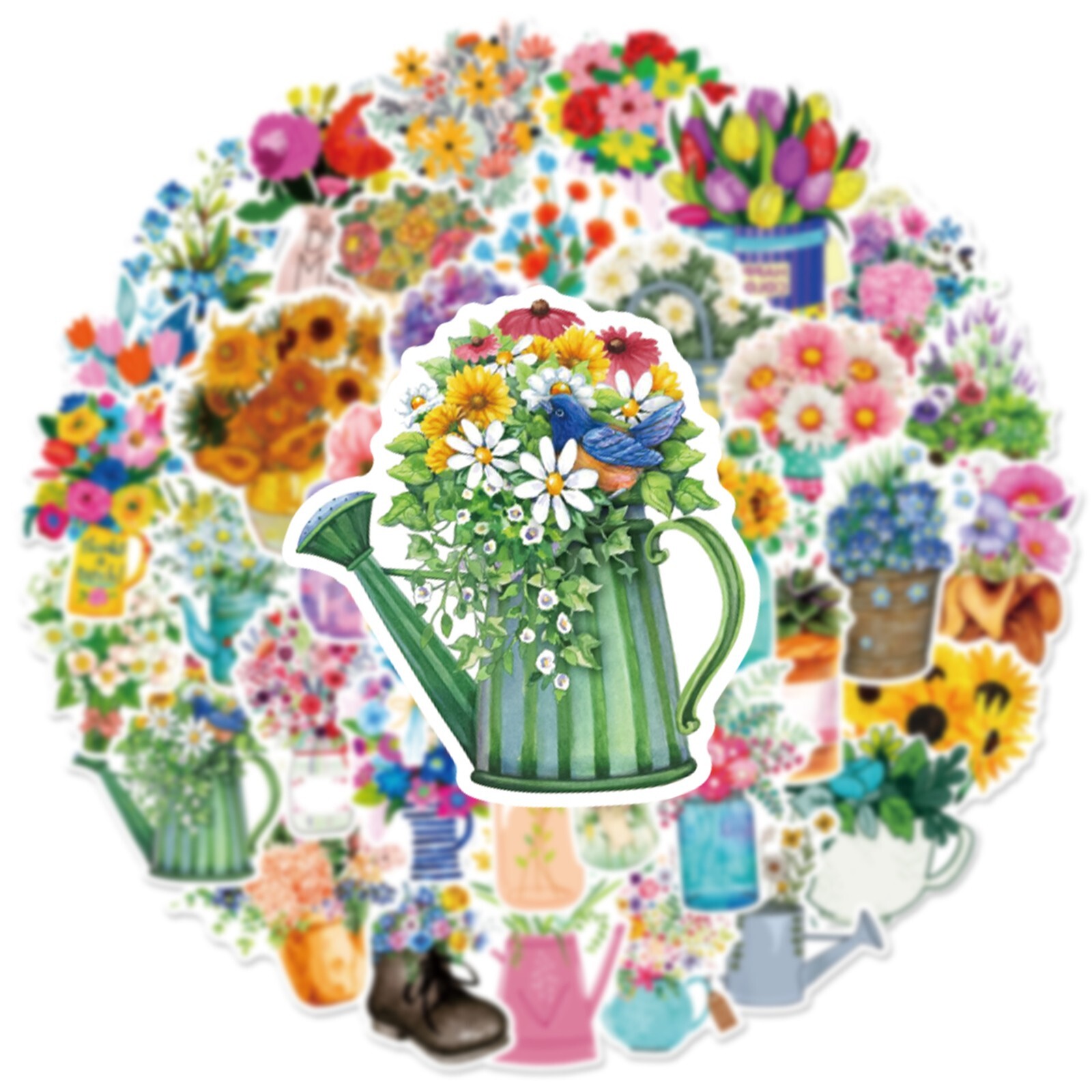 150pcs Flowers Stickers, Plants leaf flower Cactus Houseplant Stickers,#103205