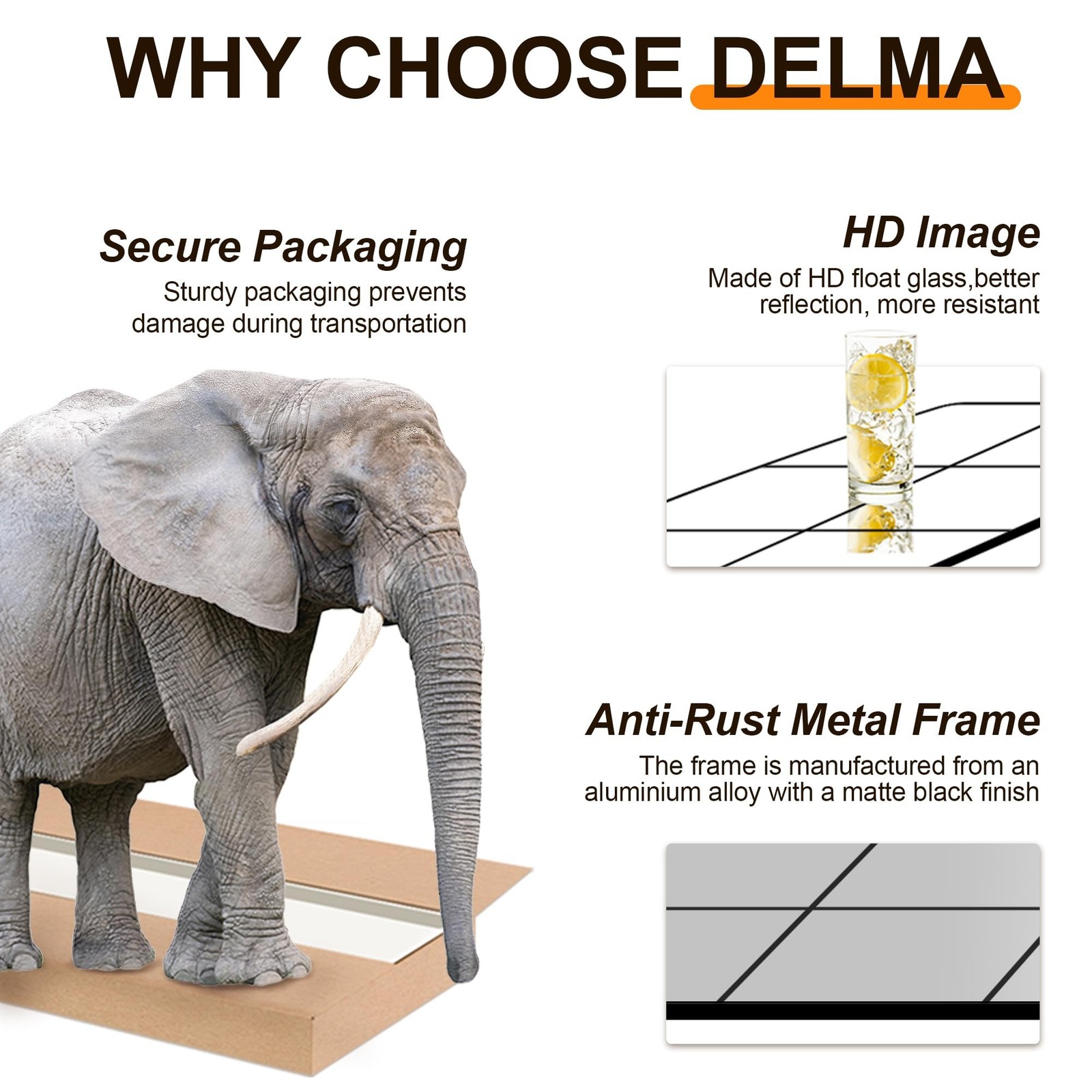 Delma Wall Mirror, 40"X30" Window Pane for Living Room Decor, Decorative Wall…