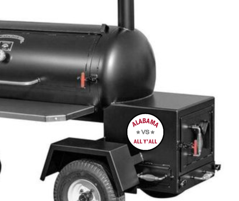 Alabama – VS All Y'all – 4" Handmade Vinyl Decal Car Truck Laptop Cooler Smoker