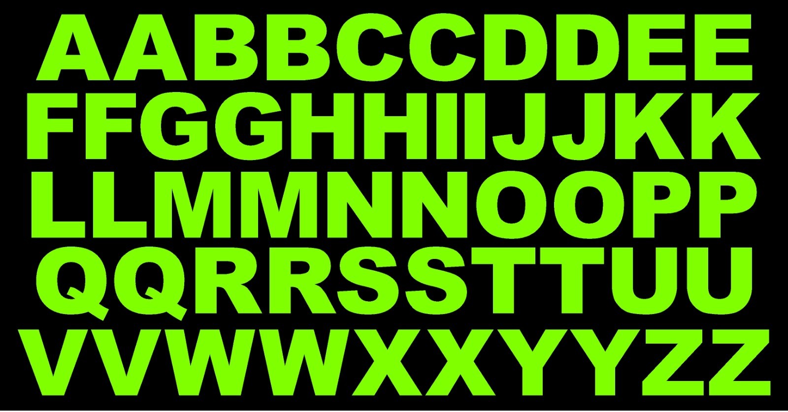 A B C Lettering Alphabet Die Cut Vinyl Decals Waterproof Many Colors and Sizes