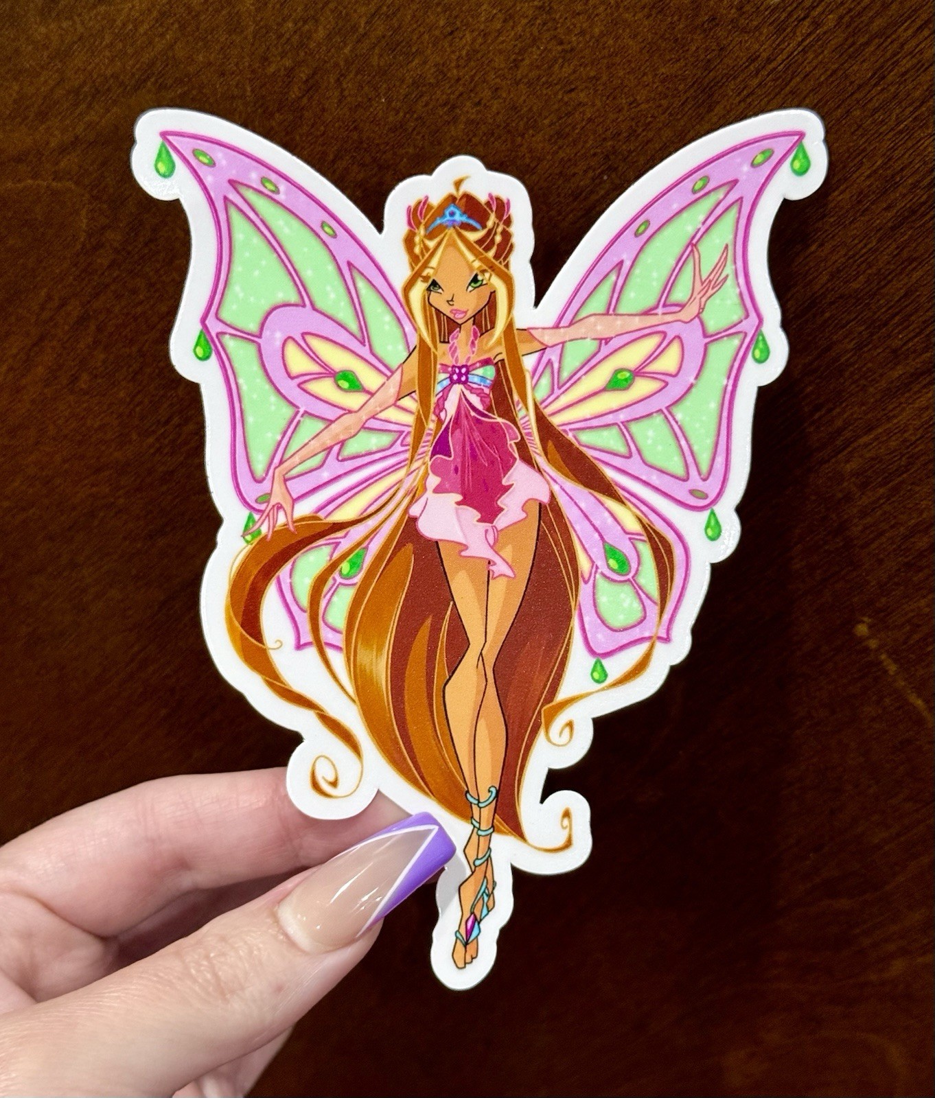 5” Jumbo Large Winx Club Flora Enchantix Fairy Vinyl Sticker
