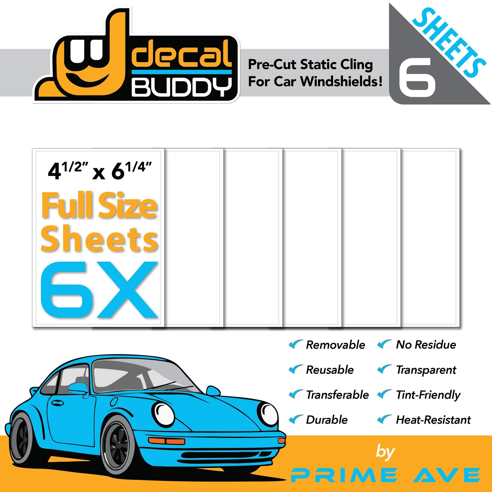 Windshield Sticker Decal – Easy Apply, Removable, Residue-Free, Precision-Cut