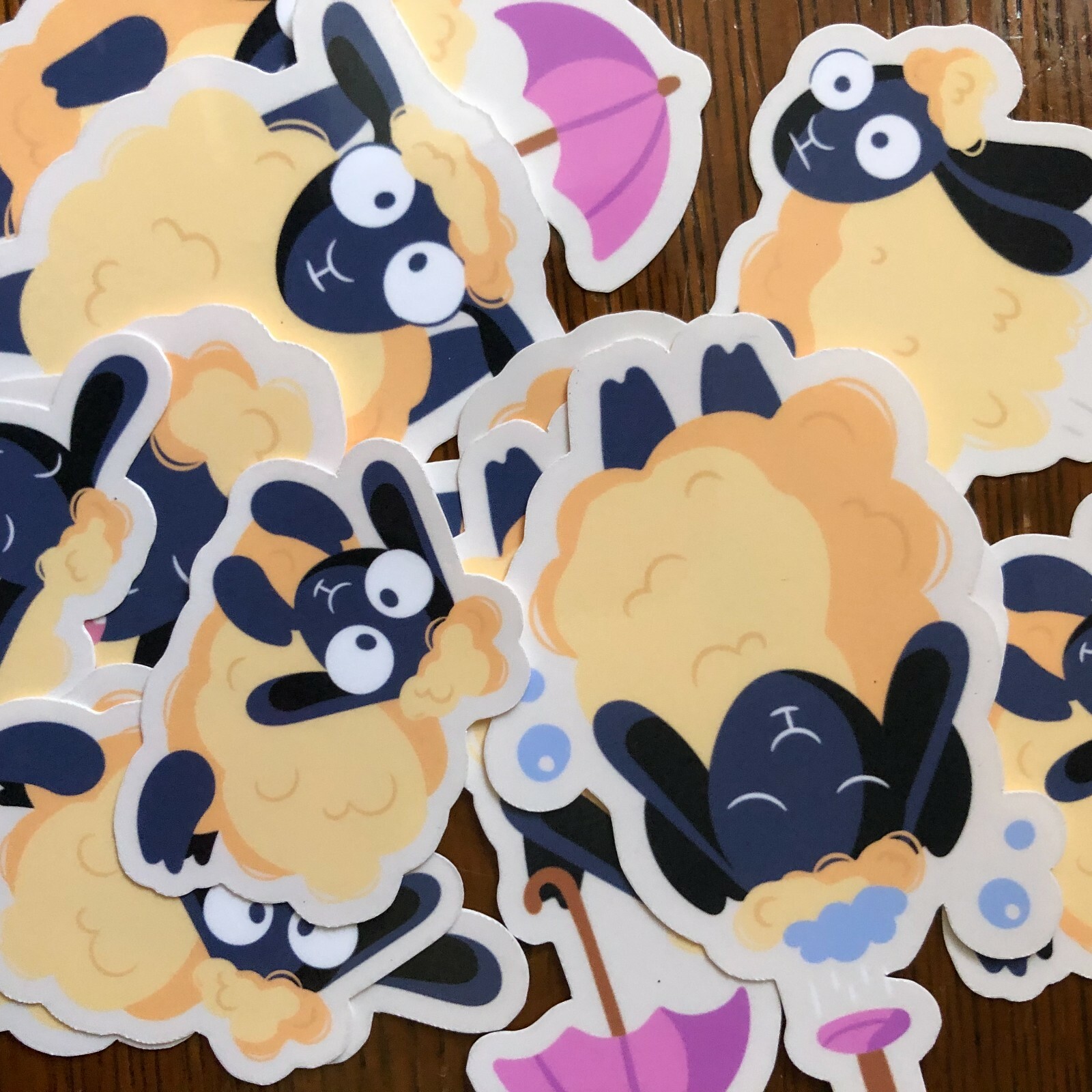 Sheep Stickers Cute Lamb Waterproof/UV Glossfor toy Cups, Home, Car or wherever!
