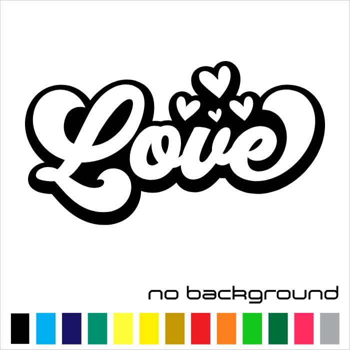 Love Sticker Vinyl Decal – Valentines Heart Loving Sign Bumper Wall Car Window