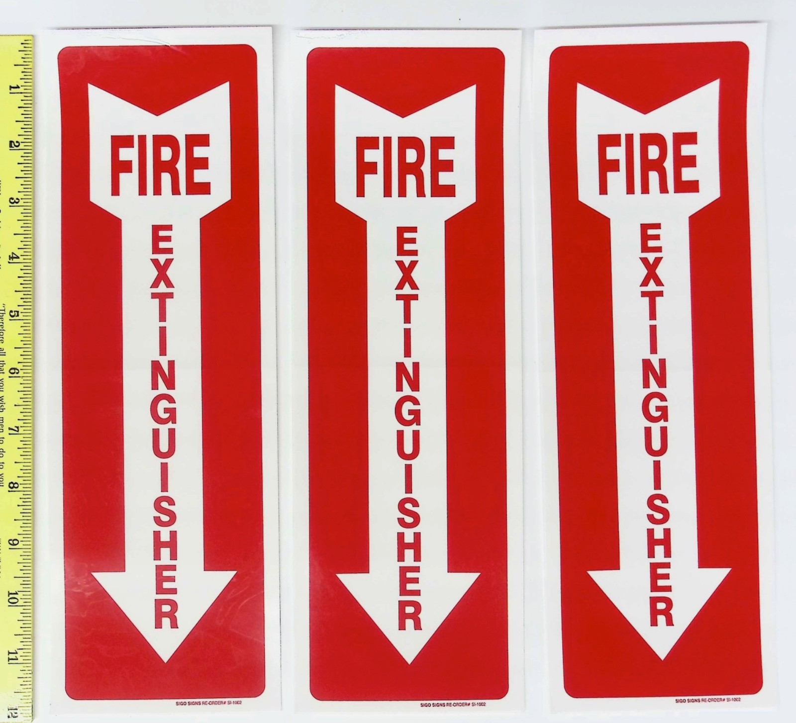 3 Pack Fire Exrtingusher Decals 12 X 4 Water Proof