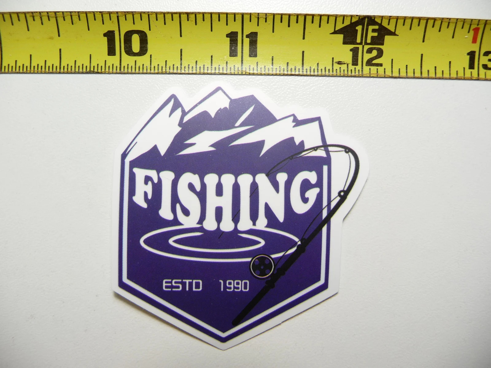 FUN FISHING FRESH CAST INTO MOUNTAIN LAKE FISH SMALL STICKER DECAL BOATING