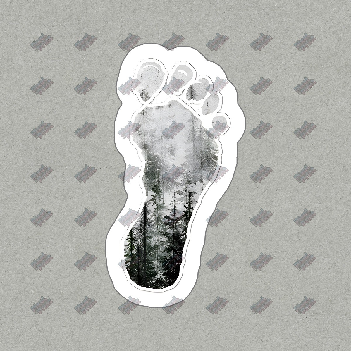 Unique Forest Footprint Vinyl Sticker Nature Lover Decal Eco Friendly #376711