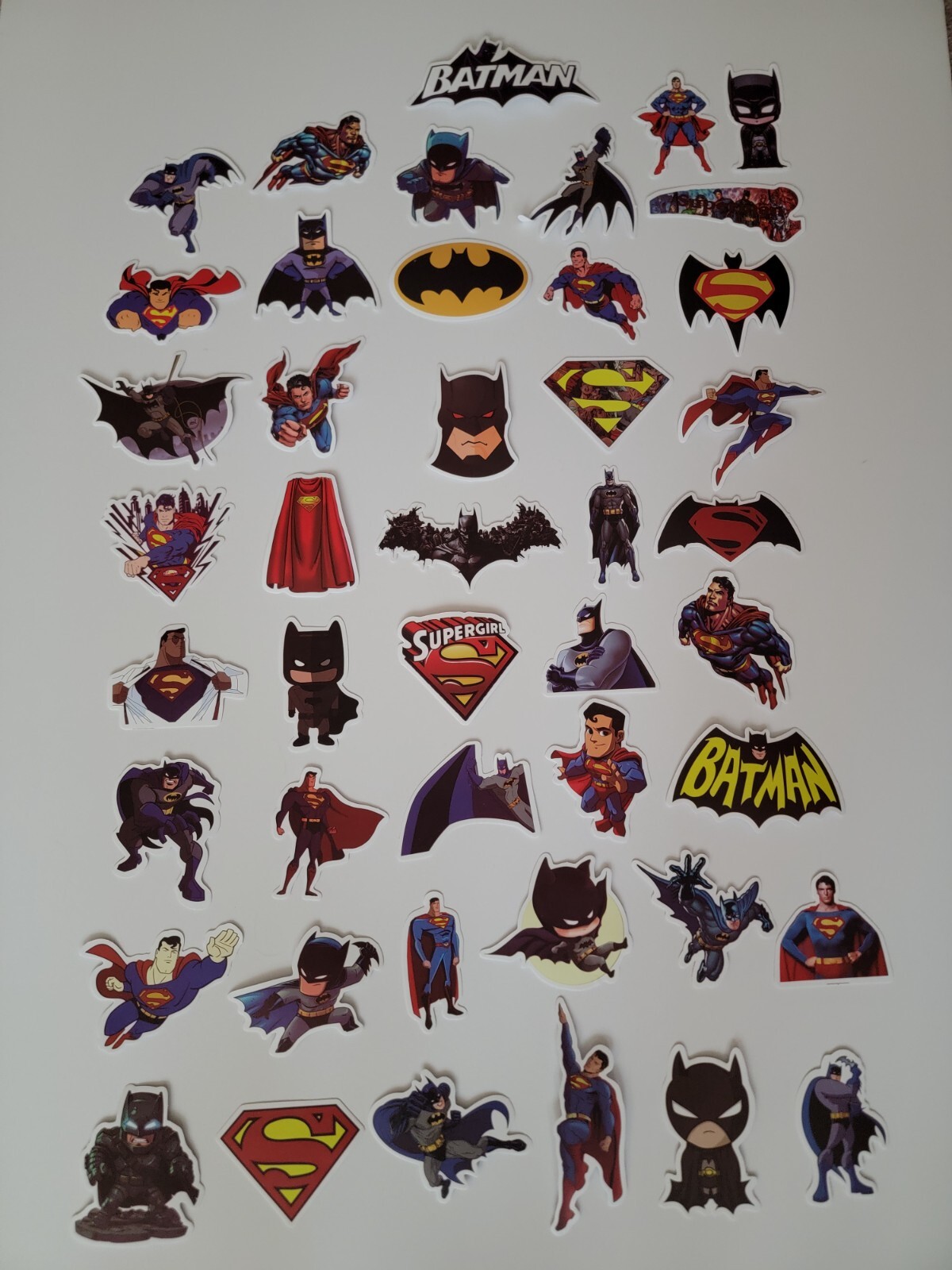 Batman & Superman Stickers (Pack of 45)