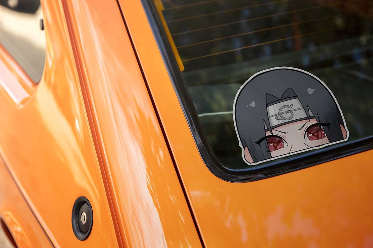 Funny Itachi Peeker Sticker – Naruto Anime Vinyl Decal (3–8" Wide) | Kawaii Weat