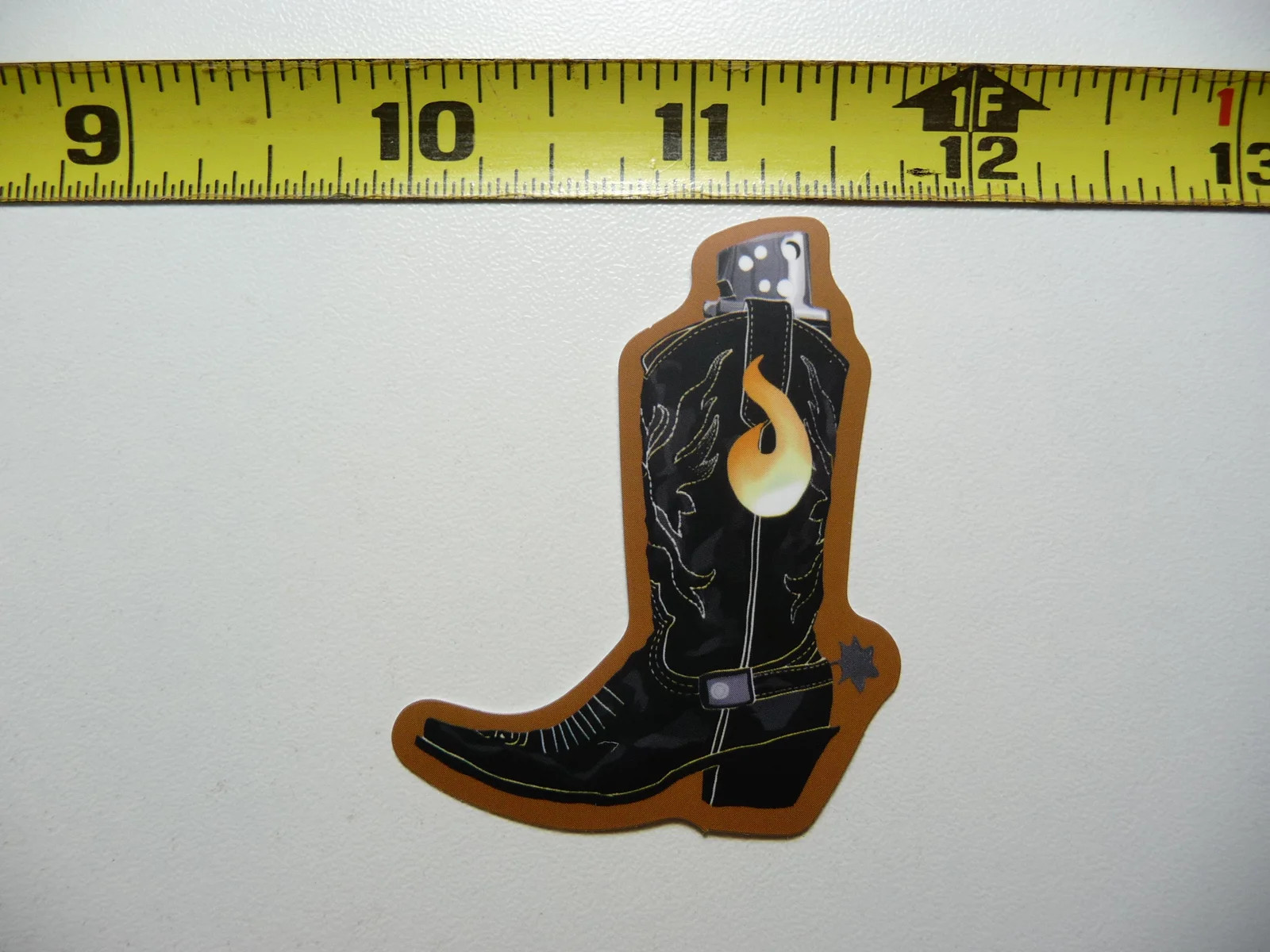 COWBOY BOOT LIGHT HOLDER IMAGE SMALL STICKER DECAL COUNTRY WESTERN THEME