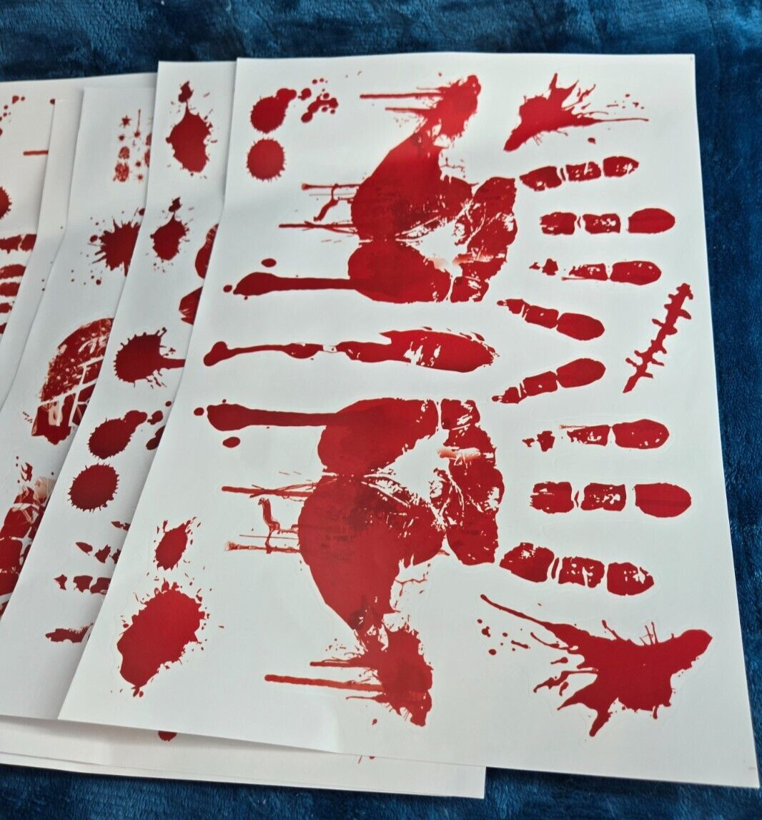 Halloween stickers Bloody Footprints Floor Clings Bloody party Decorations