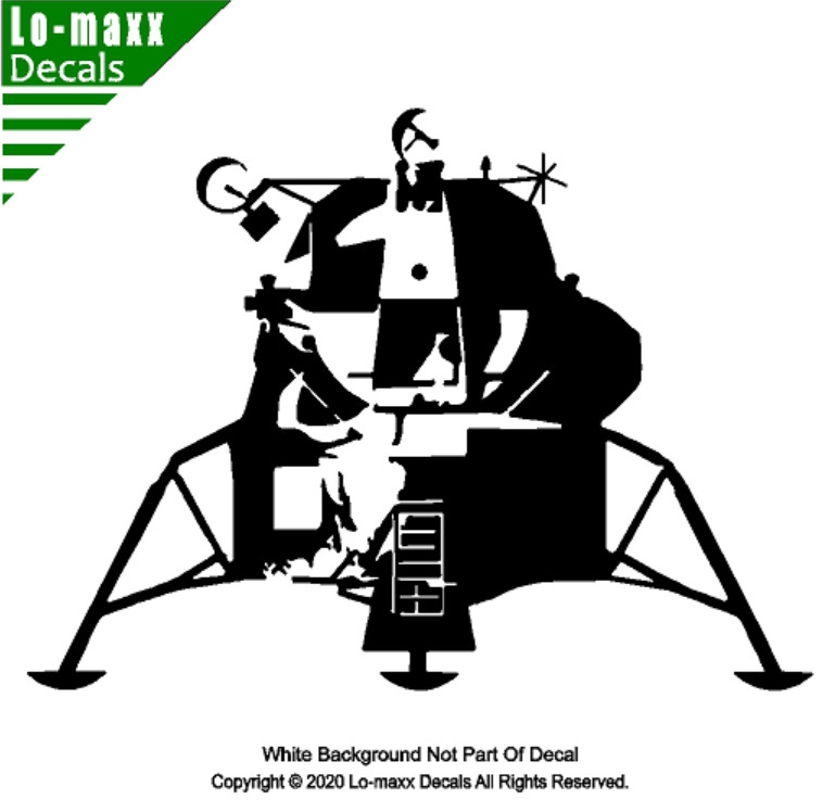 Apollo 11 Lunar Module NASA Art Custom Design High Quality Die Cut Vinyl Decal