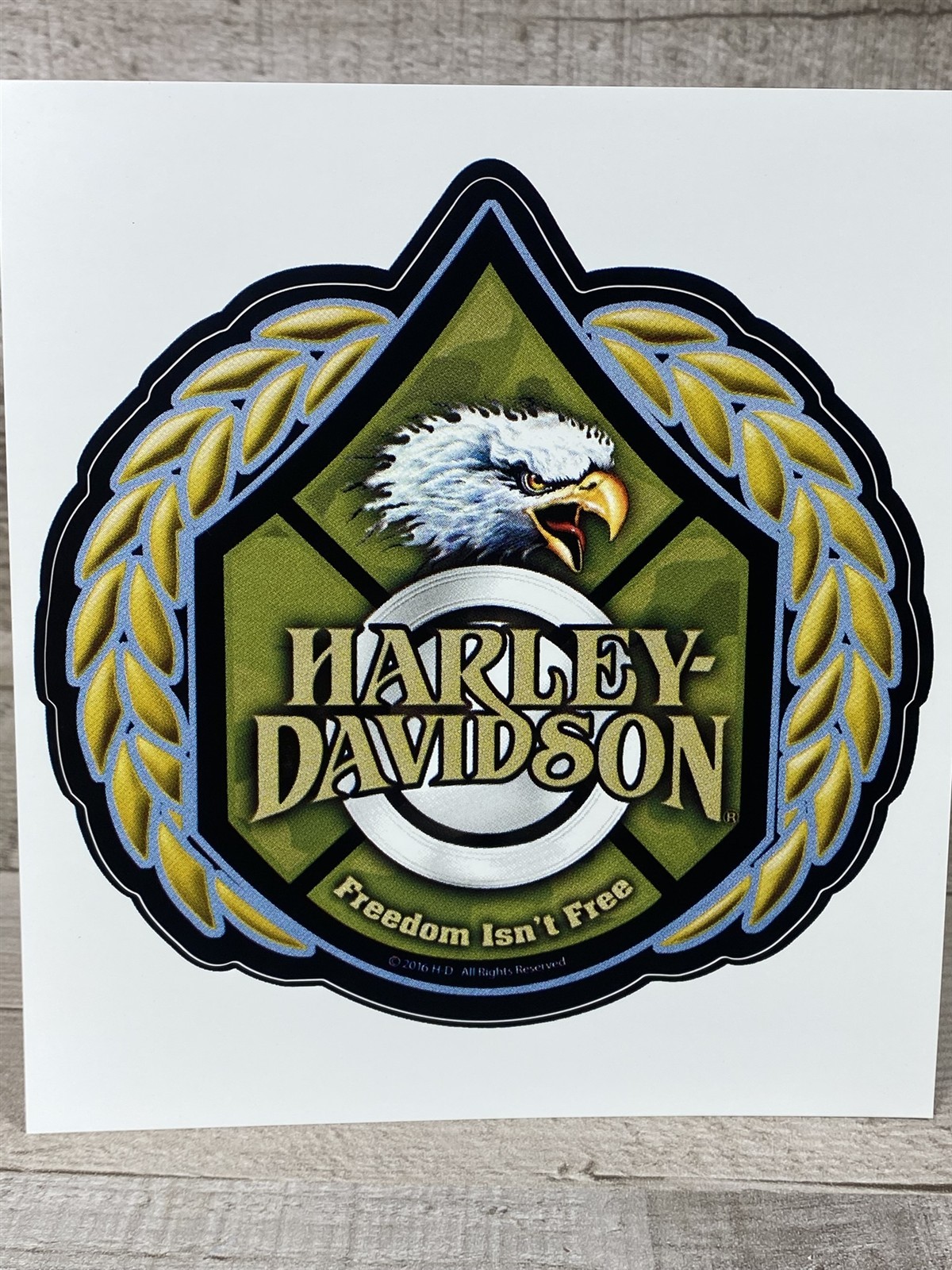 Harley Davidson Salute to the Military Decal / Sticker – Freedom Isn't Free