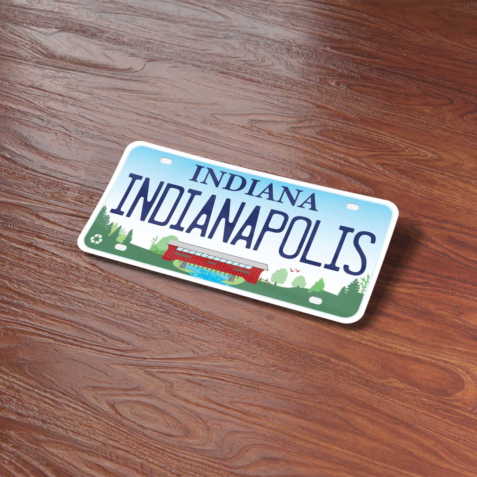Indiana License Plate Bumper Stickers – Choose Your IN Decal for Laptop