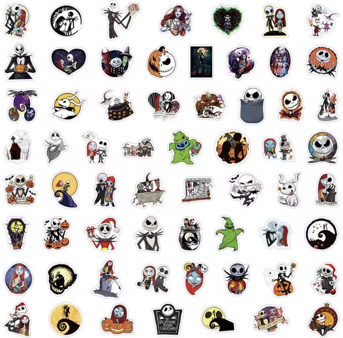Stickers Nightmare Before 50pk Randomly Christmas Mixed Sally Jack Sticker Boogi