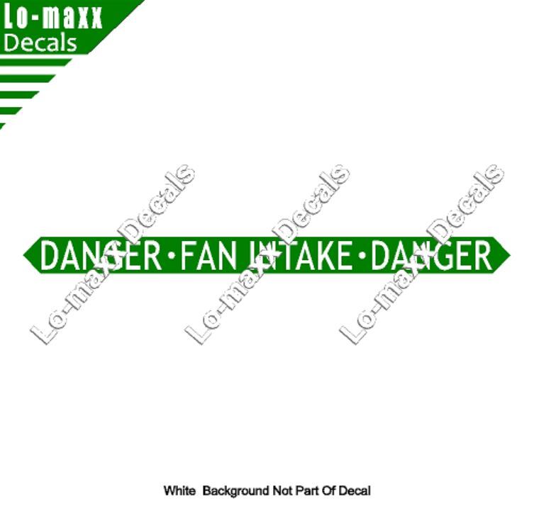Danger Fan Intake Fighter Jet Militarily Aircraft Insignia Die Cut Vinyl Decal
