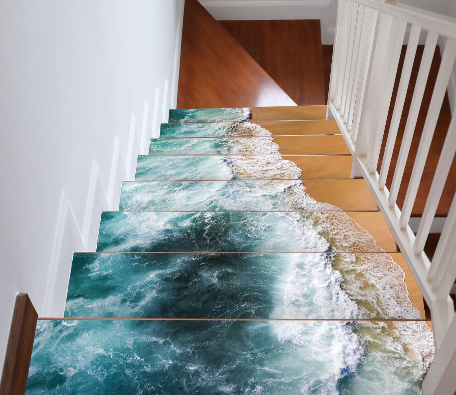 3D Beach Design W071 Stairs Risers Decoration Photo Mural Vinyl Wallpaper Vera