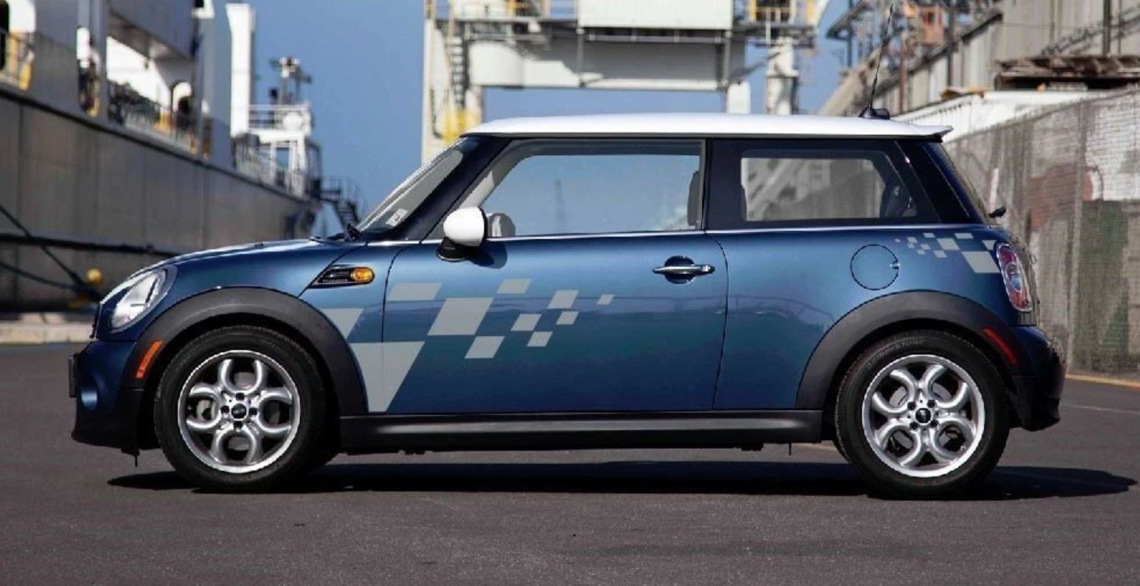 2002 – 2019 Mini Cooper Checkered Decals Porsche Style Side Stripes Graphics