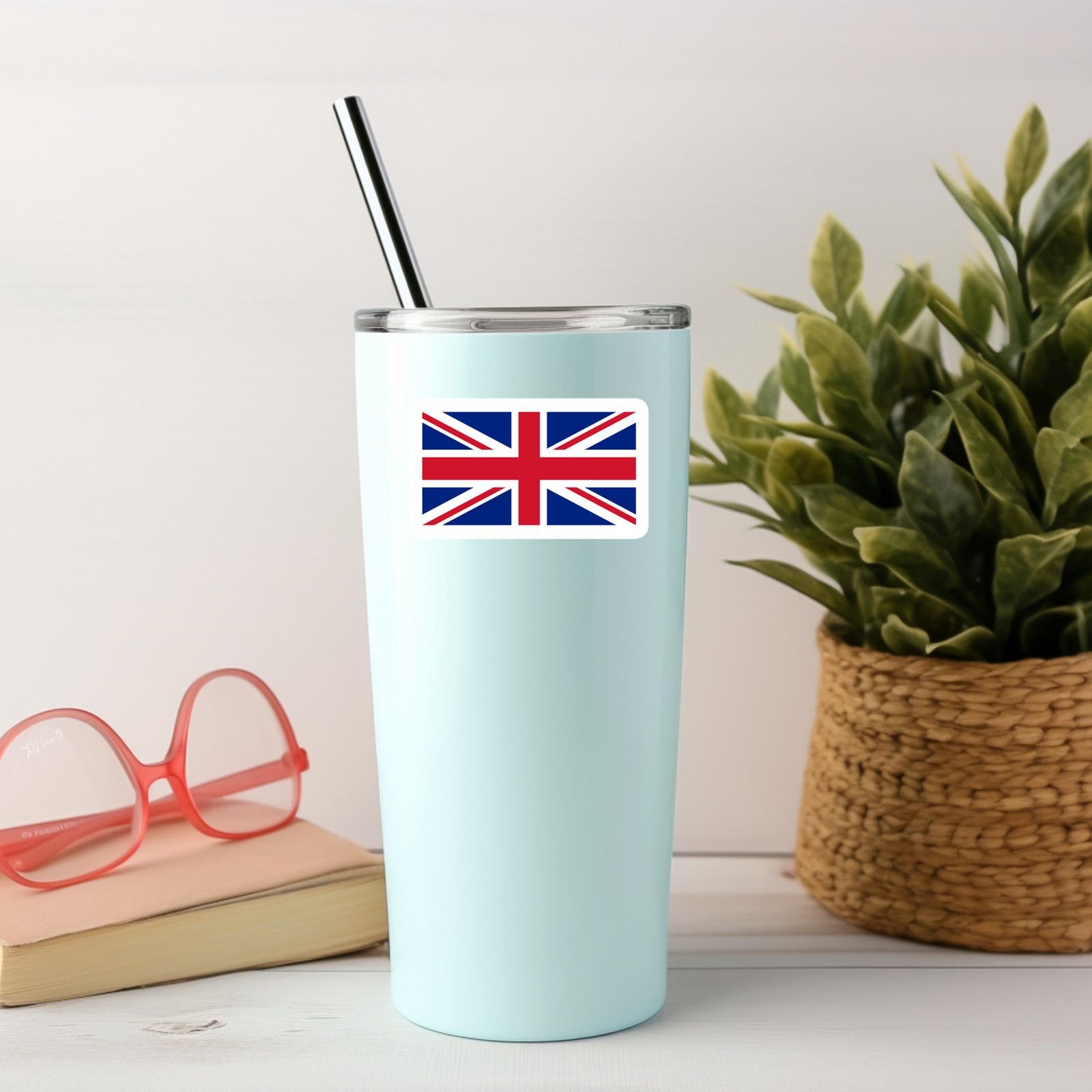 6 Pack Union Jack Waterproof Vinyl Stickers – British Flag Decals