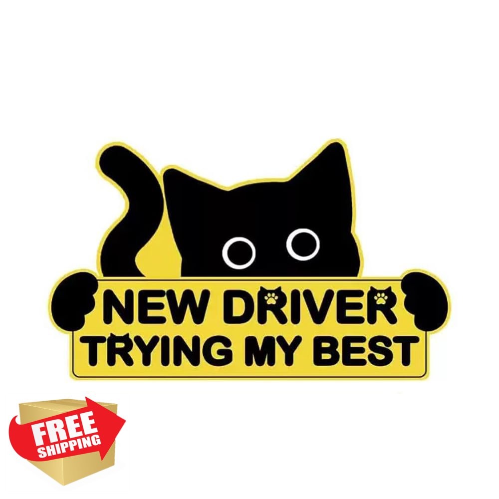 The Only One Driver Magnet Sticker Yellow Black 3PC