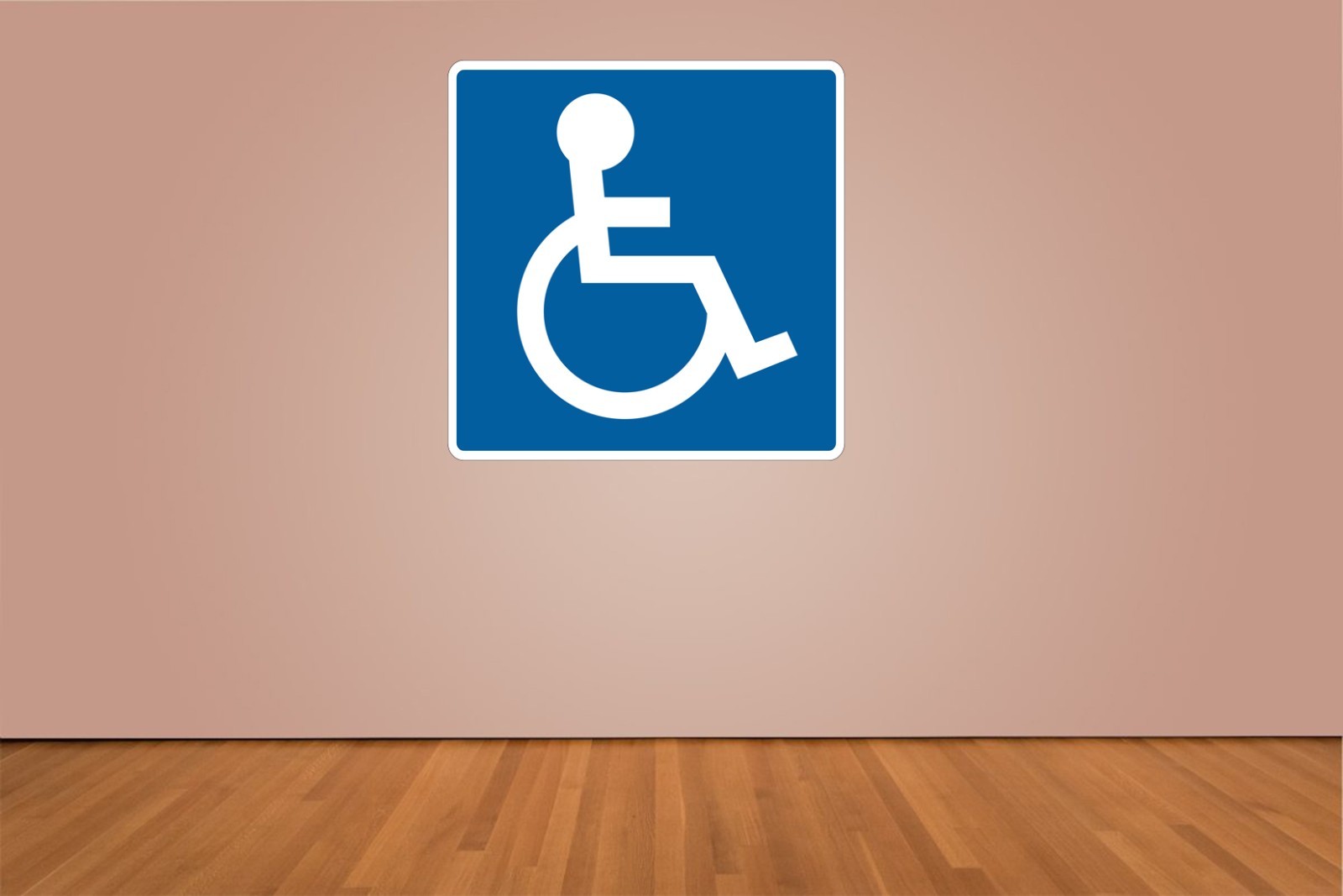 Handicap Sign Indoor Wall Vinyl Decal Sticker 5" – 34" kids decor