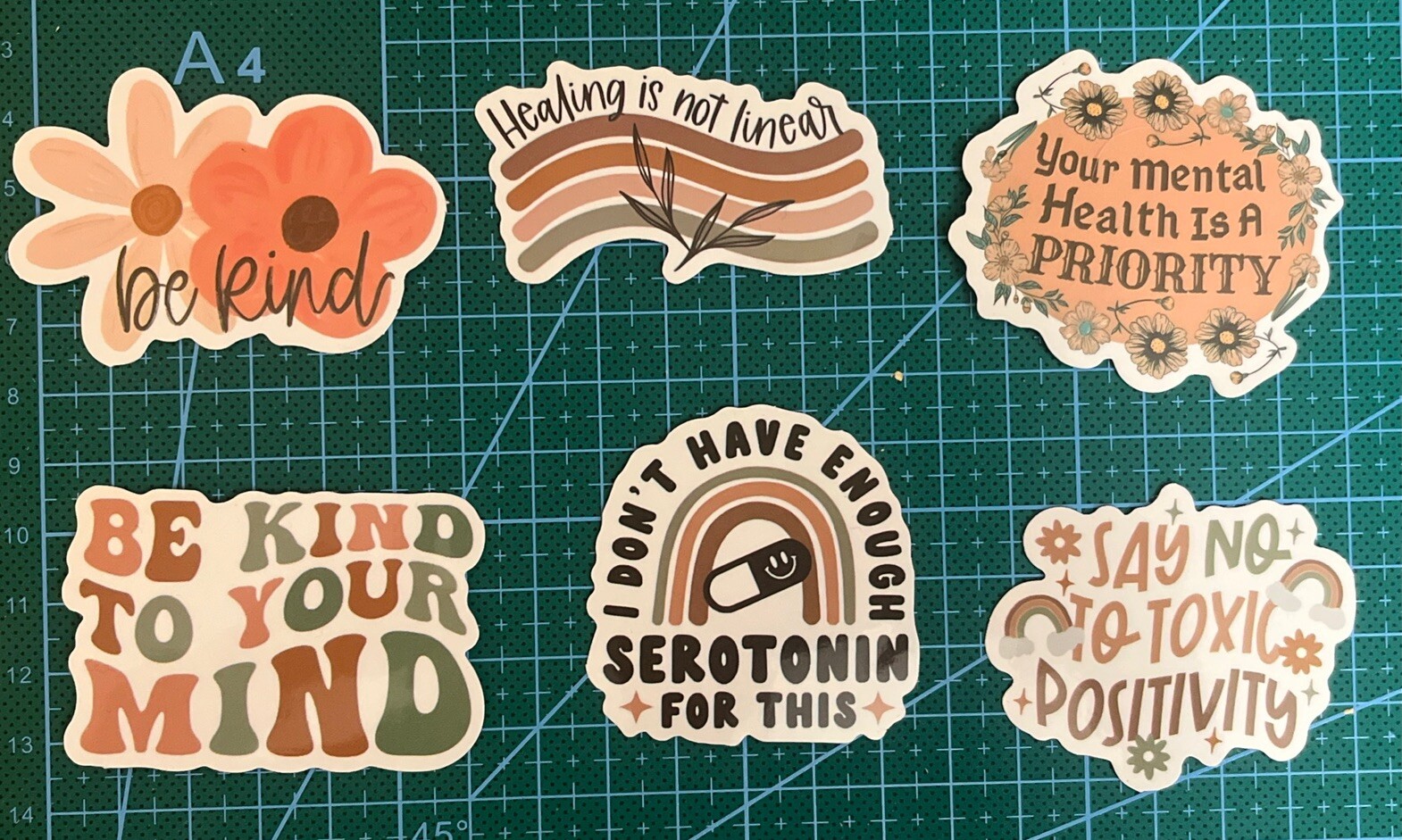 Mental Health Awareness Stickers Decals Lot 6 Random