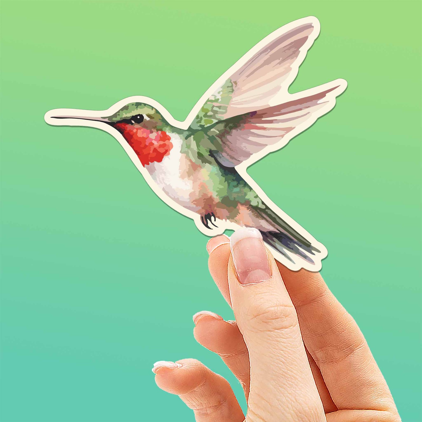 Hummingbird Sticker – Mini Birdwatching Decal
