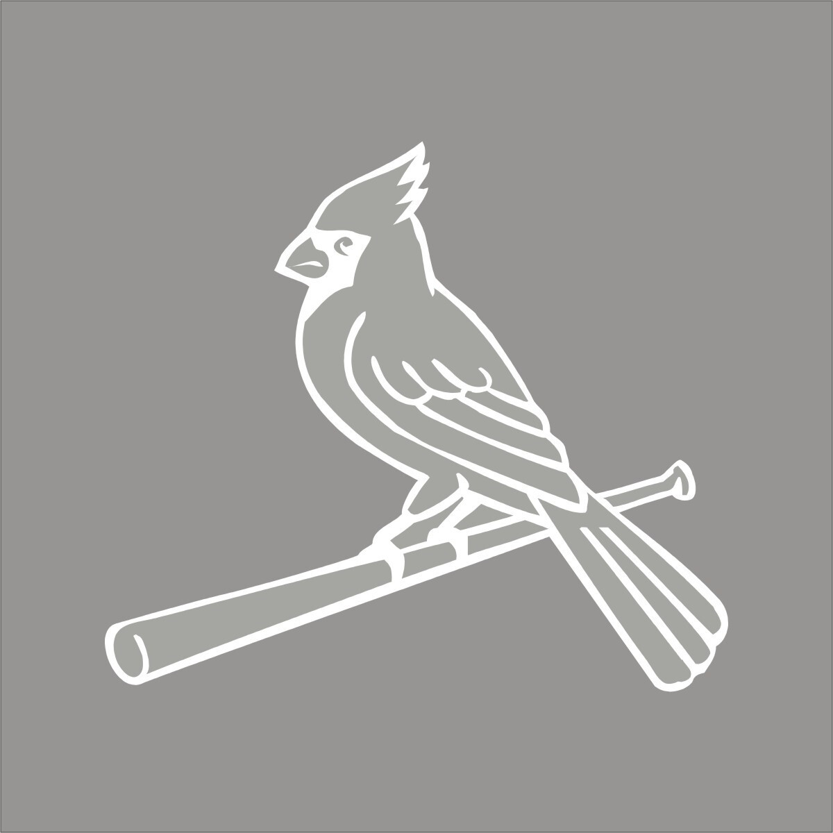 ST Louis Cardinals #4 MLB Team Logo 1 Color Vinyl Decal Sticker Window Car Wall