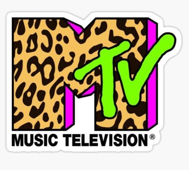 MTV Retro Logo ~ 2" Vinyl Sticker ~ 80s ~ 90s ~ Music Television ~ Cheetah Print