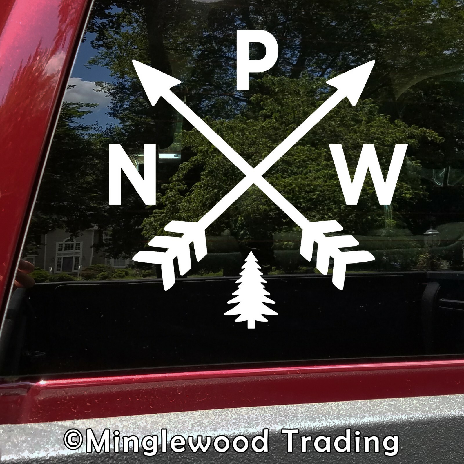 PNW Arrows Vinyl Decal – Pacific Northwest Hiking Cascadia WA OR Die Cut Sticker