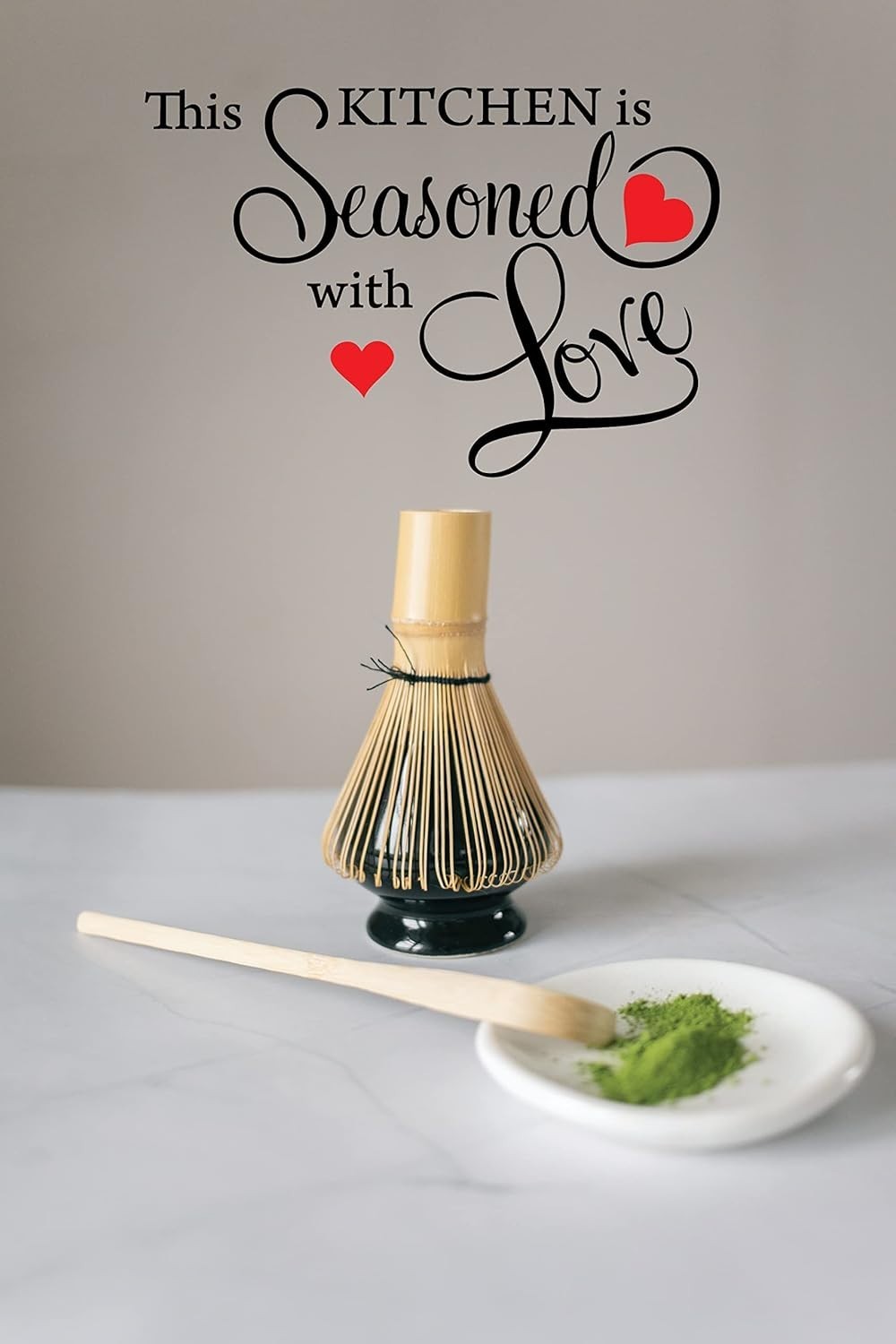 'Seasoned with Love' Irregular Wall Decal – Stylish Black Art for Your Kitchen