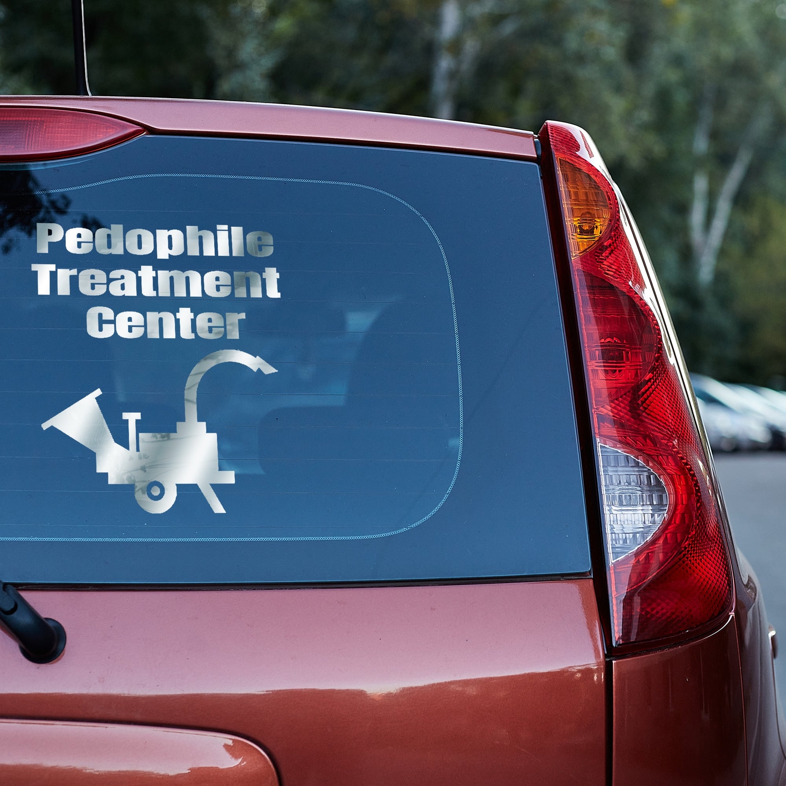 Pedophile Treatment Center vinyl decal