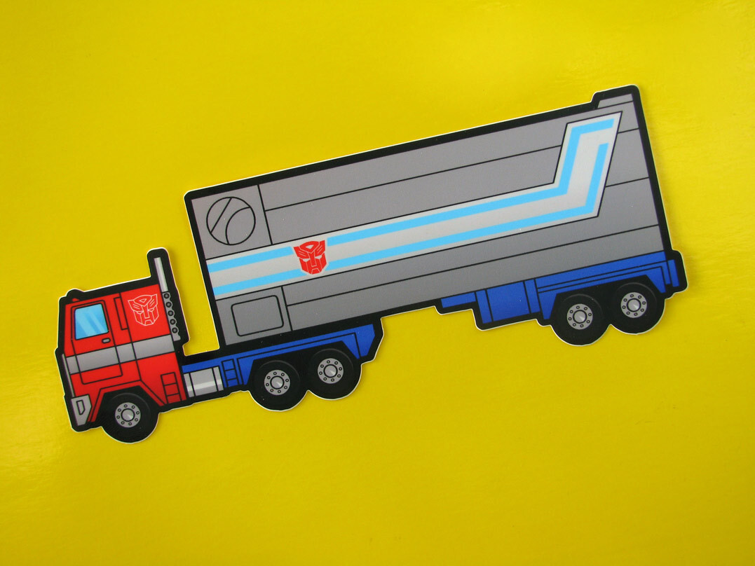 G1 OP Truck Sticker Transformers 6.5" Die Cut Decal G1 Autobot Robot
