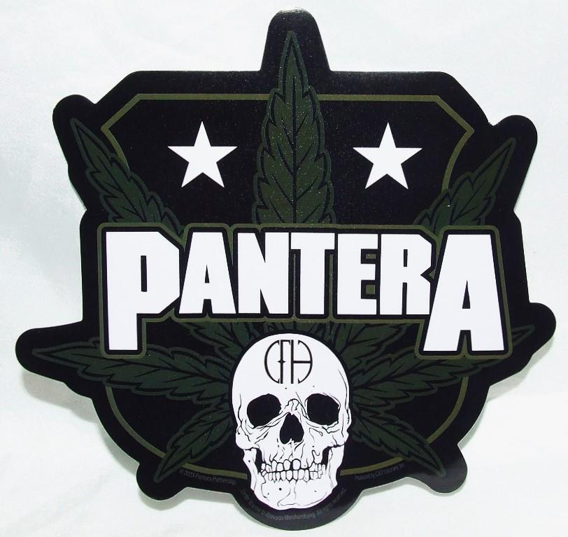 Pantera Skull With Leaf Die Cut Sticker Decal Heavy Metal