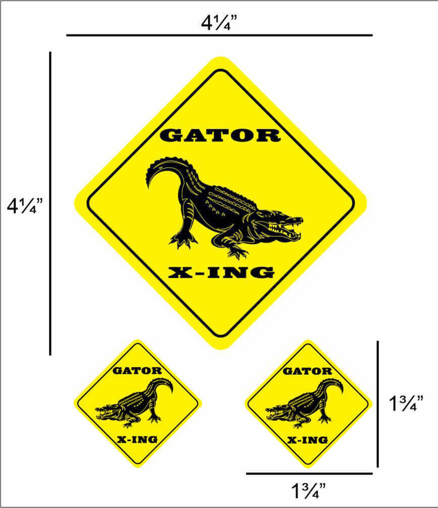 Gator Xing – Crossing Vinyl Stickers