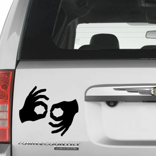 Interpreter Sign Language Waterproof Vinyl Decal Sticker for Door Windows Wall