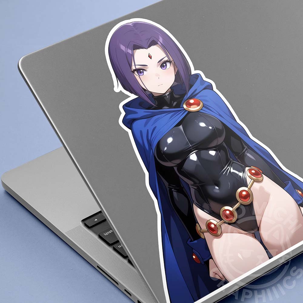 Raven DC 5” Vinyl Sticker Waifu Anime JDM Kawwai Laptop Skateboard Car Pin-Up