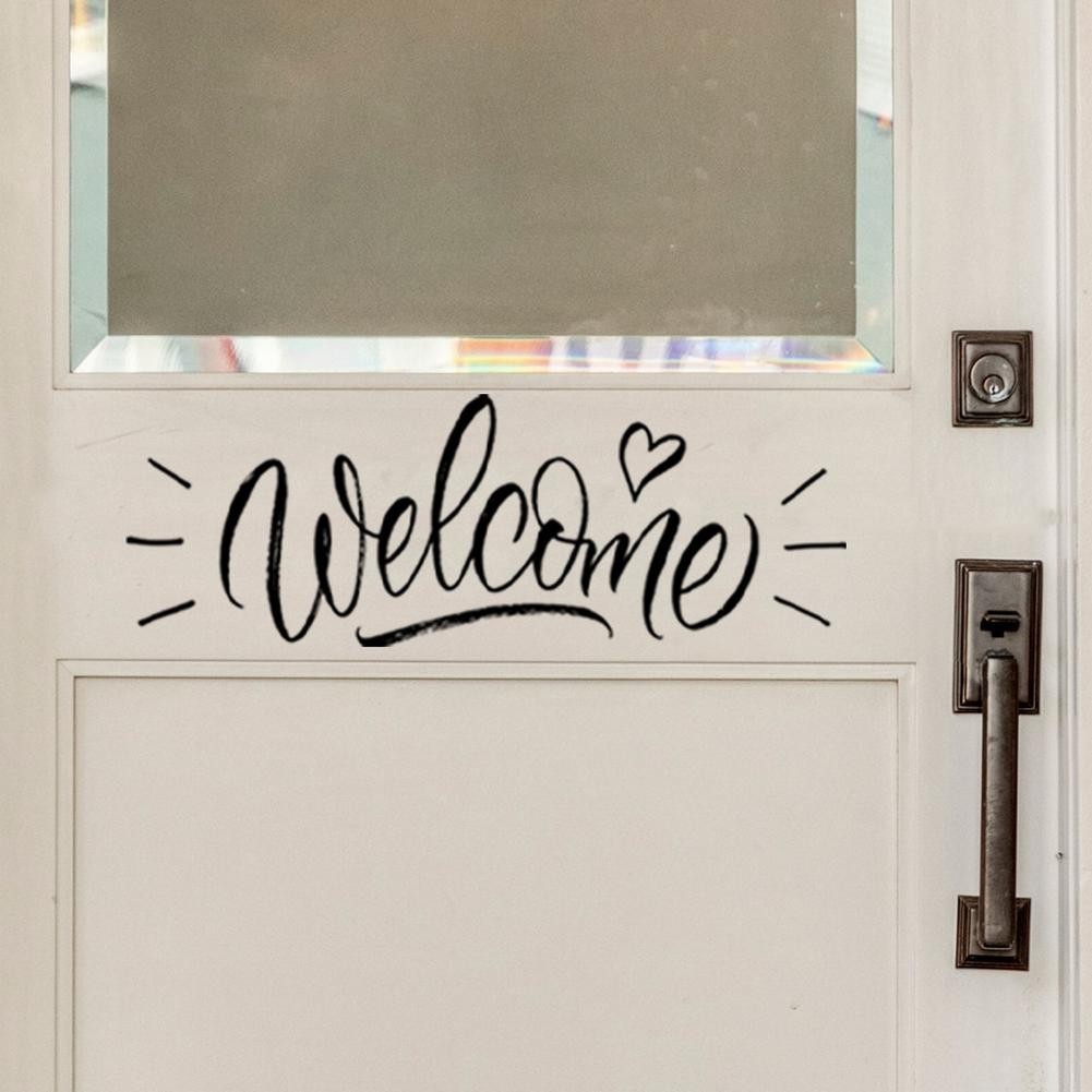 Walls with Style Decorative Vinyl Lettering Welcome Sign for Entryways